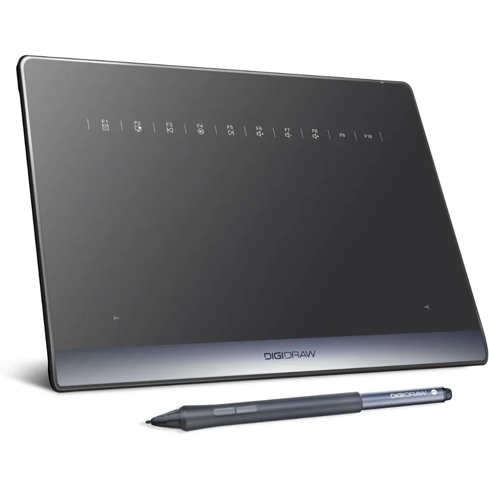 6x4 Inch Wireless Drawing Tablet with Bluetooth 5.0: 16384 Pressure Levels, Battery-Free Pen for Digital Art and Note Taking