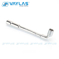 8mm L Type Angled Socket Wrench Spanner With Thru Hole, Chome Vanadium