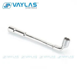 8mm L Type Angled Socket Wrench Spanner With Thru Hole, Chome Vanadium