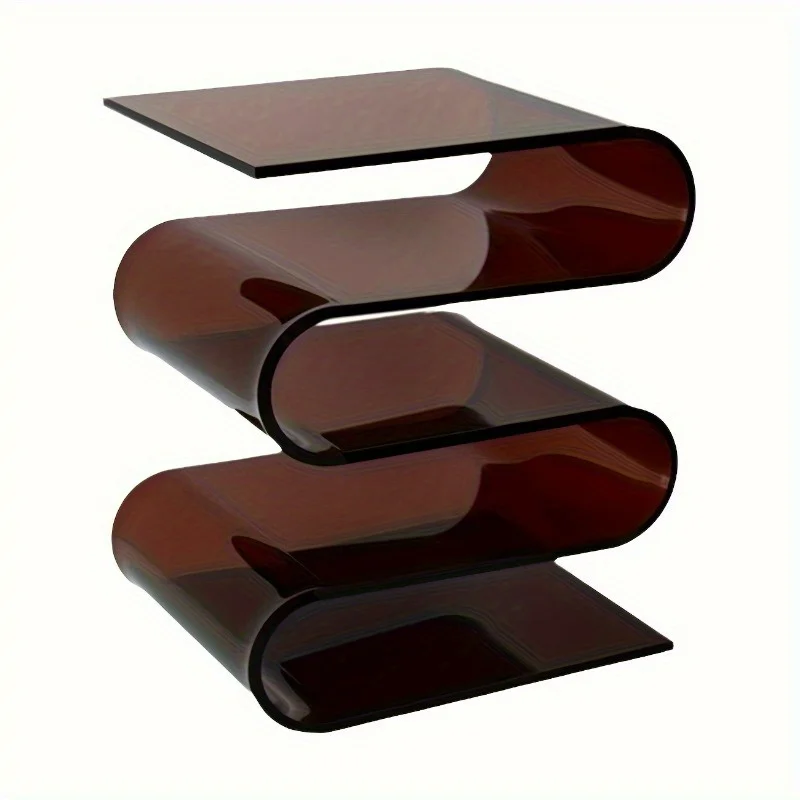 Nordic Transparent Book Shelf Acrylic Personality Side Table Living Room Furniture Home Decor Small Bookshelf Magazine Rack