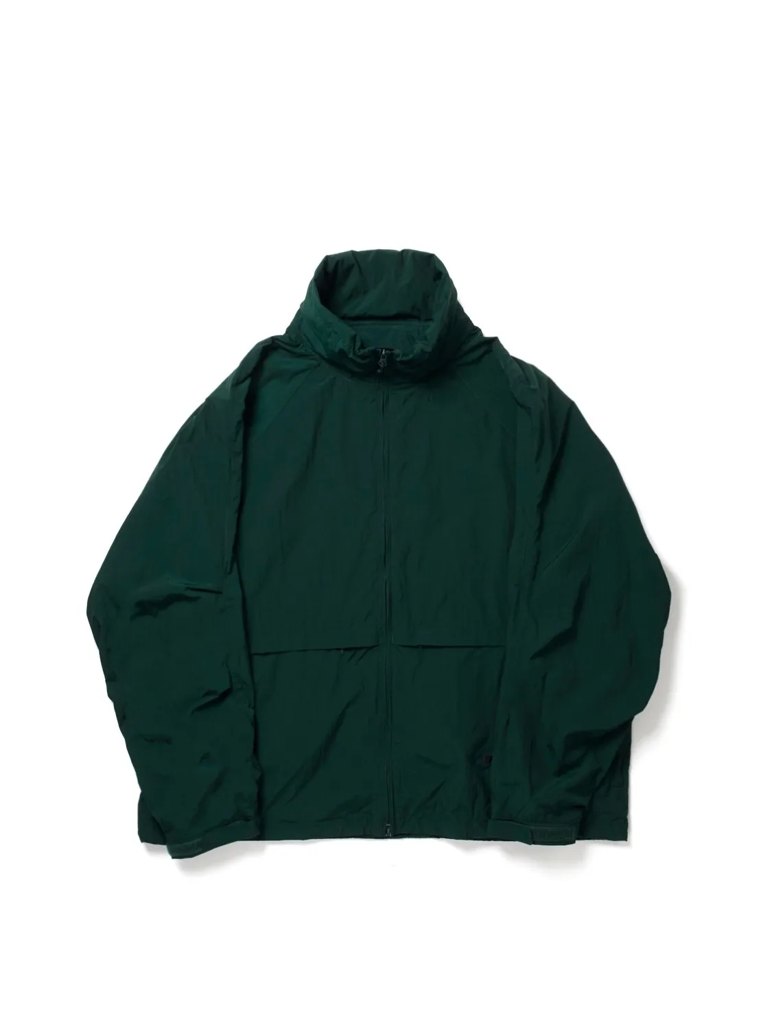 

Windbreaker Sports Jacket with Stand Up Collar Waterproof Dark Green Color for Men New