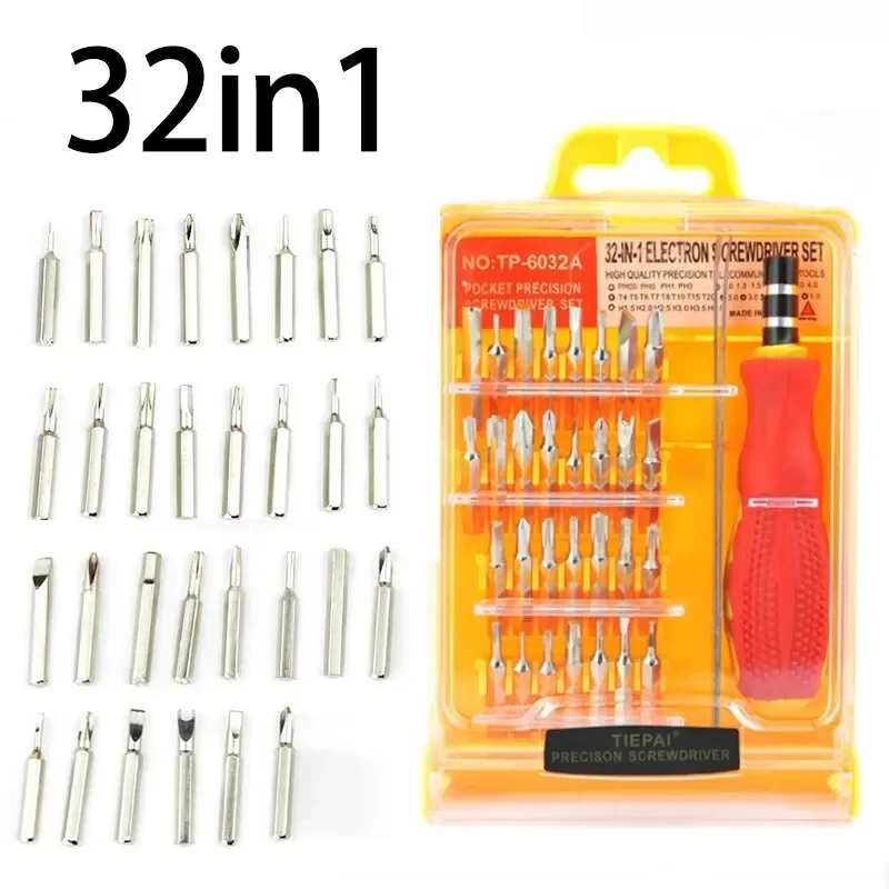 32 In 1 Precision Mechanic Tool Set Mechanic Screwdriver Kit Magnetic Screw Extractor Steel Repair