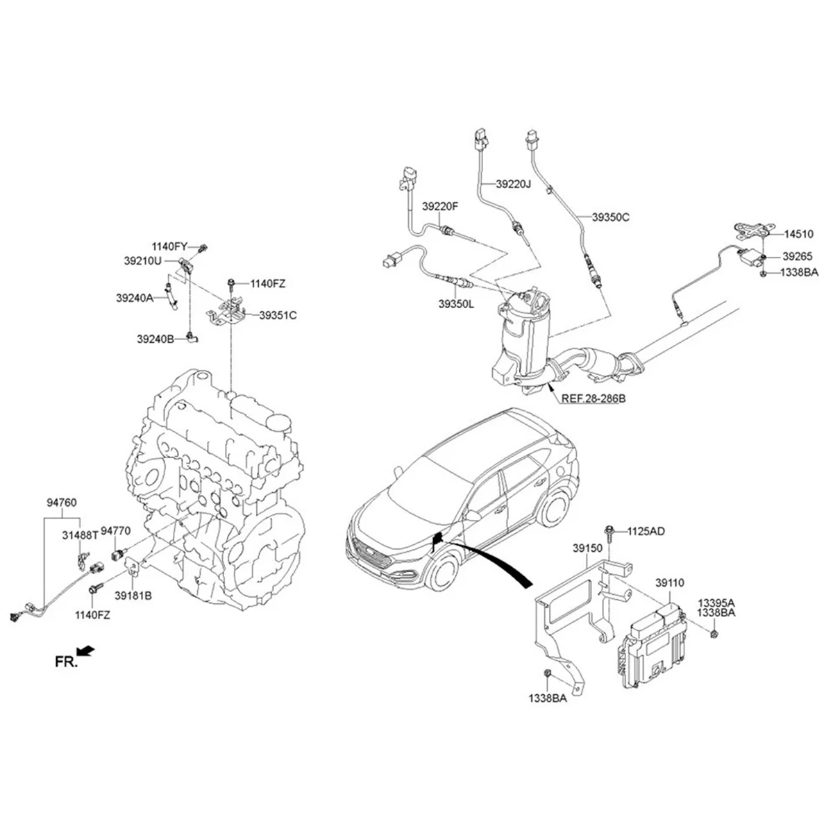 Car PM Particle Matter Sensor 39265-2F250 0281006612 for Hyundai Tucson Kia Sportage 1.7 2.0 CRDi 2015-2022 0281006611