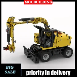 MOC City Technology Excavator Transport Vehicle Model Building Block Assembly 1:16 Boys' Birthday Gift Toy