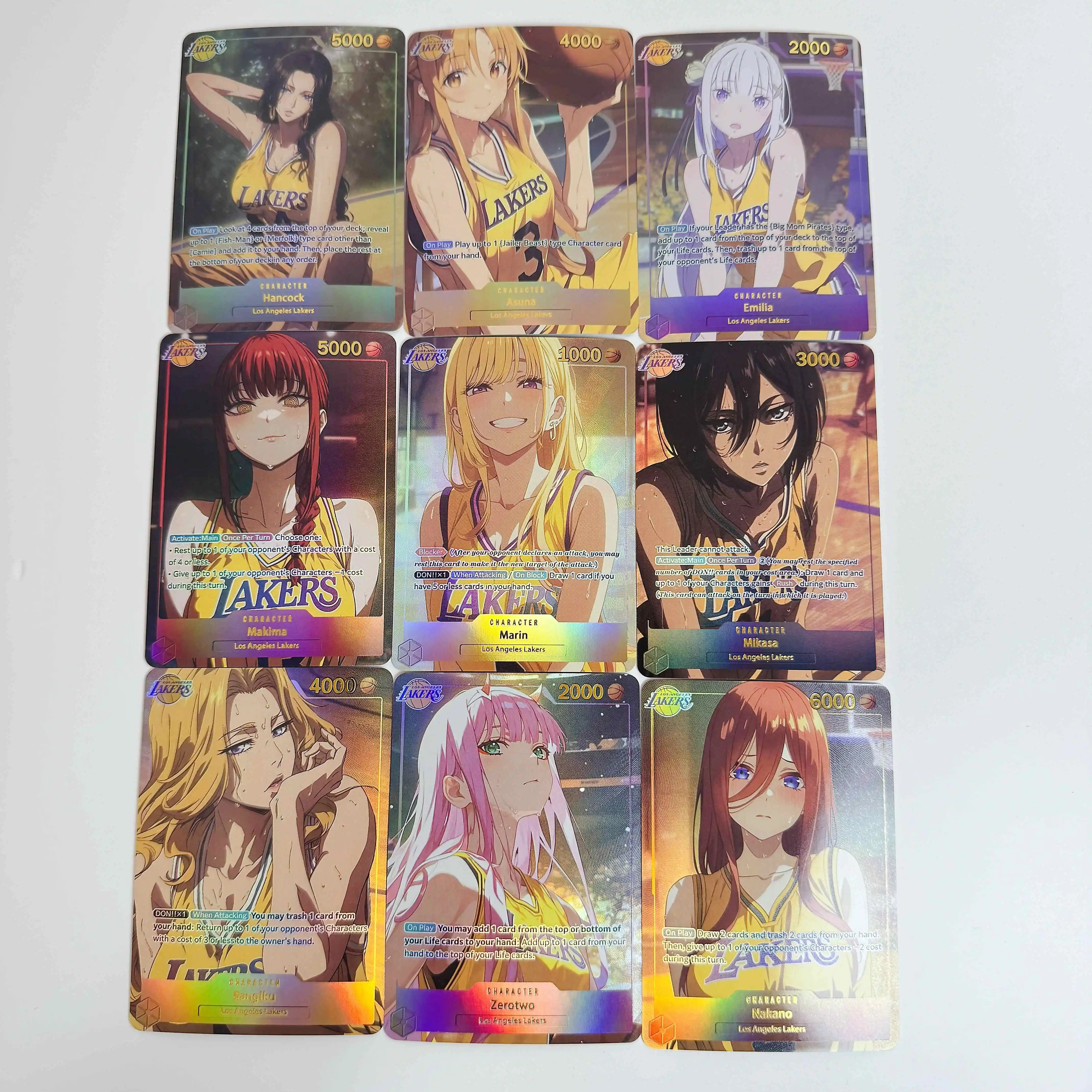 

【In Stock】Diy 9pcs Basketball Superstar Alliance Anime Female Character Card Refractive Flashcard Collection Exchange Cards Gift