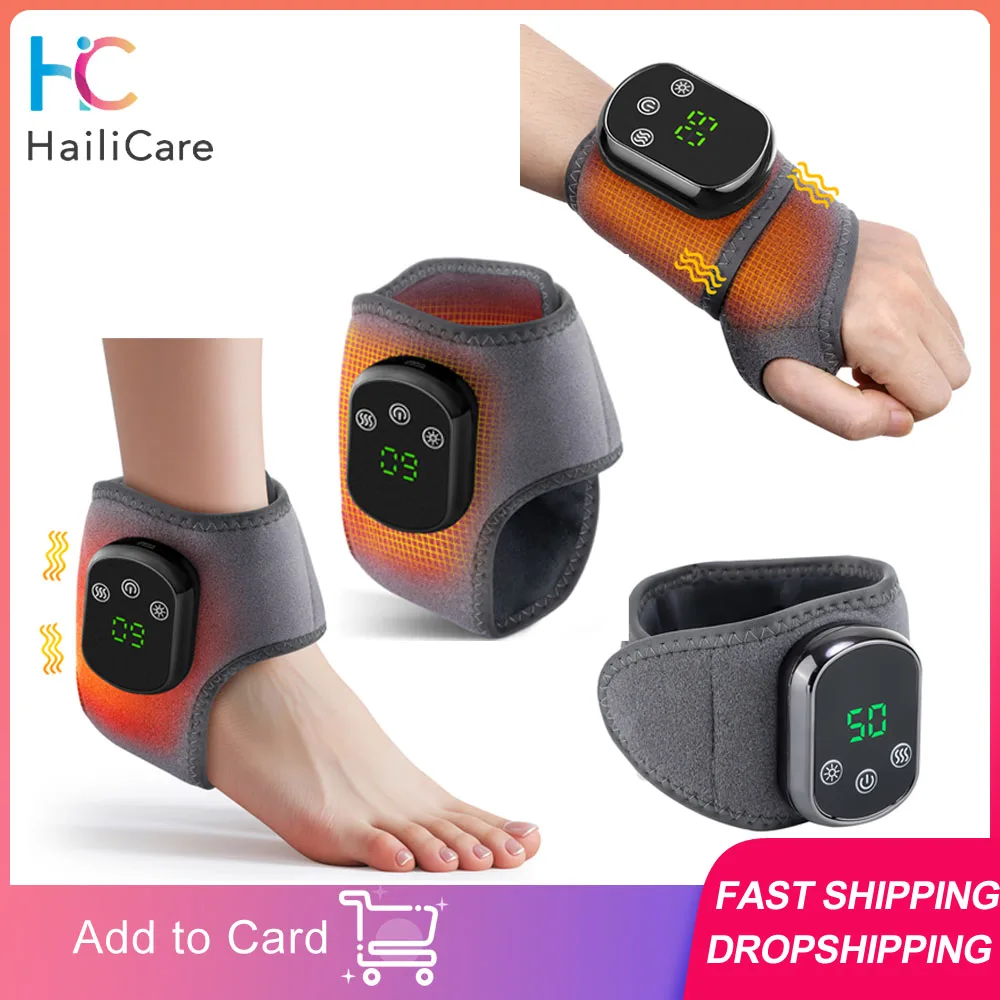 

Electric Ankle Protector with Vibration Foot Brace Ankle & Wrist Massager Hot Compress Muscle Relaxation Support Guard Band