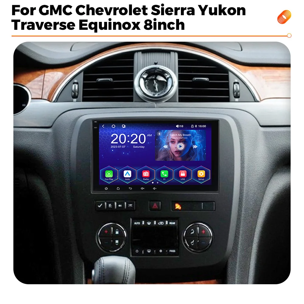 Автомобильный радиоприемник, новая система Linux, авторадио для GMC Chevrolet Sierra Yukon Traverse Equinox, мультимедийный плеер, WIFI DAB, беспроводной Carplay