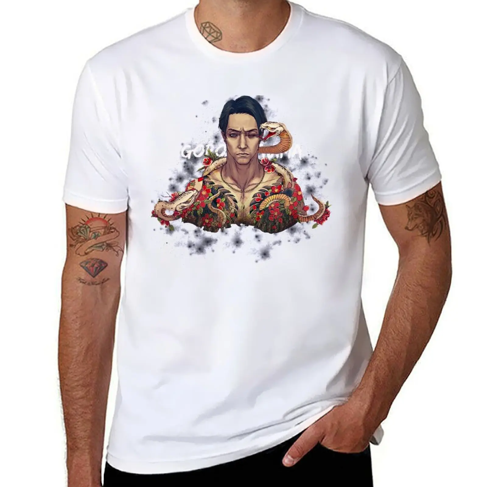 

Goro Majima T SHIRT yakuza 0 1 2 3 4 5 kiwami dead souls T-Shirt Work Basic Short Sleeve Top