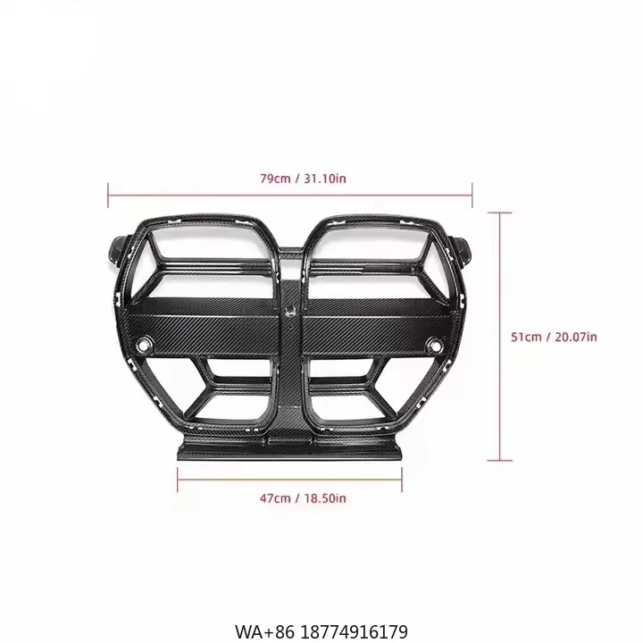 

Сухой карбон для M3 G80 M4 G82 Автомобильная решетка из настоящего сухого углеродного волокна, передний бампер, носовая решетка, решетка CSL Style