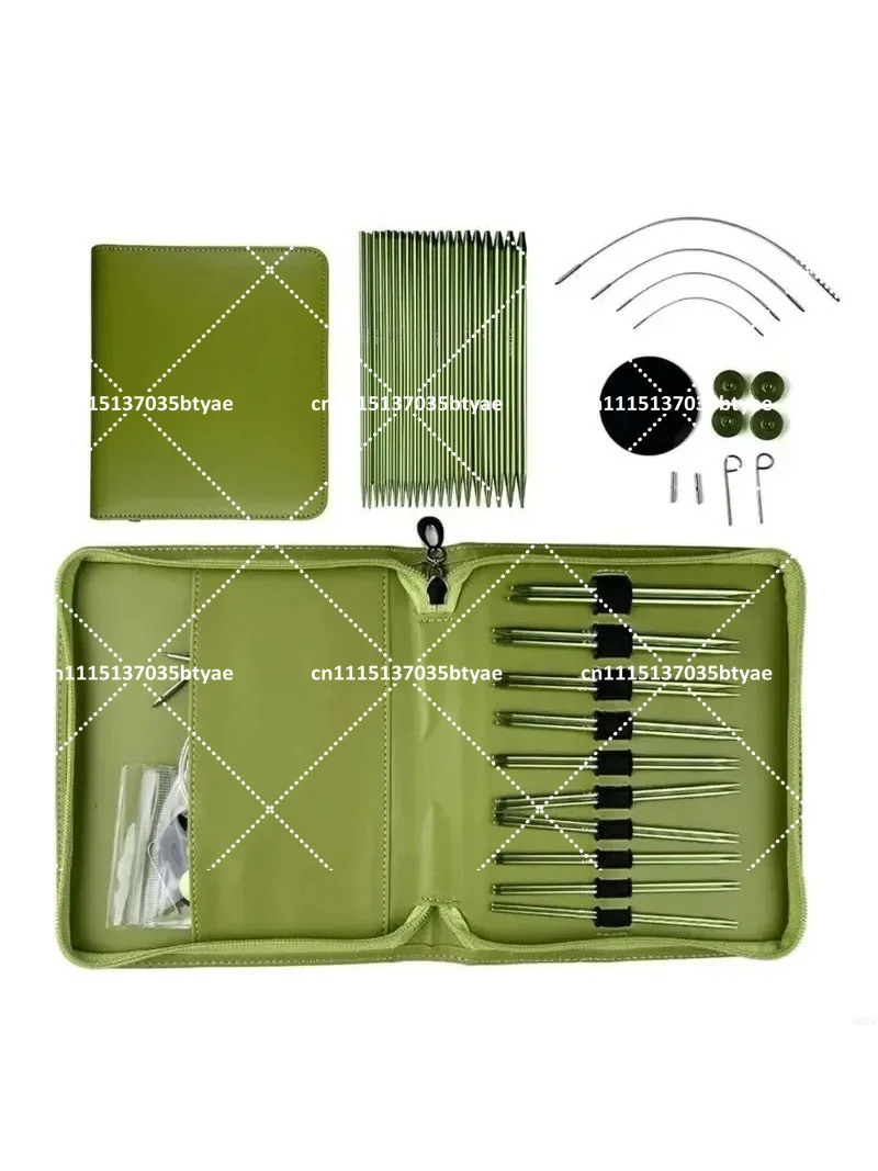 2.2-5.0mm Interchangeable Circular Knitting Needle Set With Case Knitting Accessories A0KF
