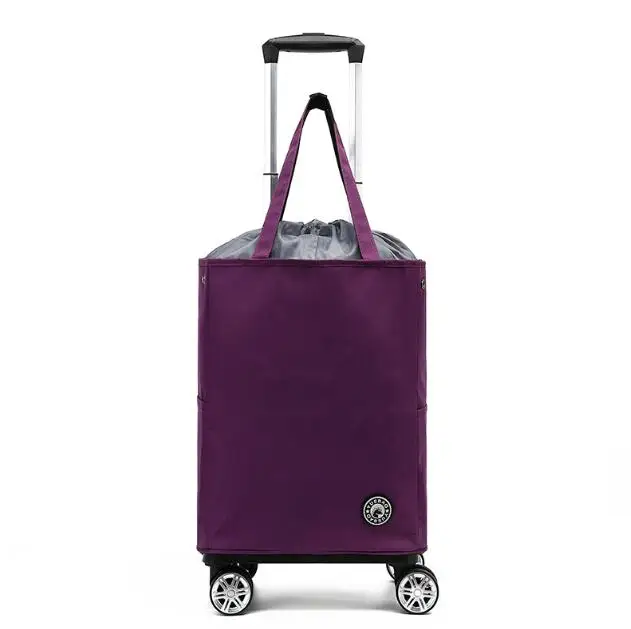 women thermal grocery bag with wheels water proof supermarket Wheeled rolling shopping bag women buy vegetables bag on wheels