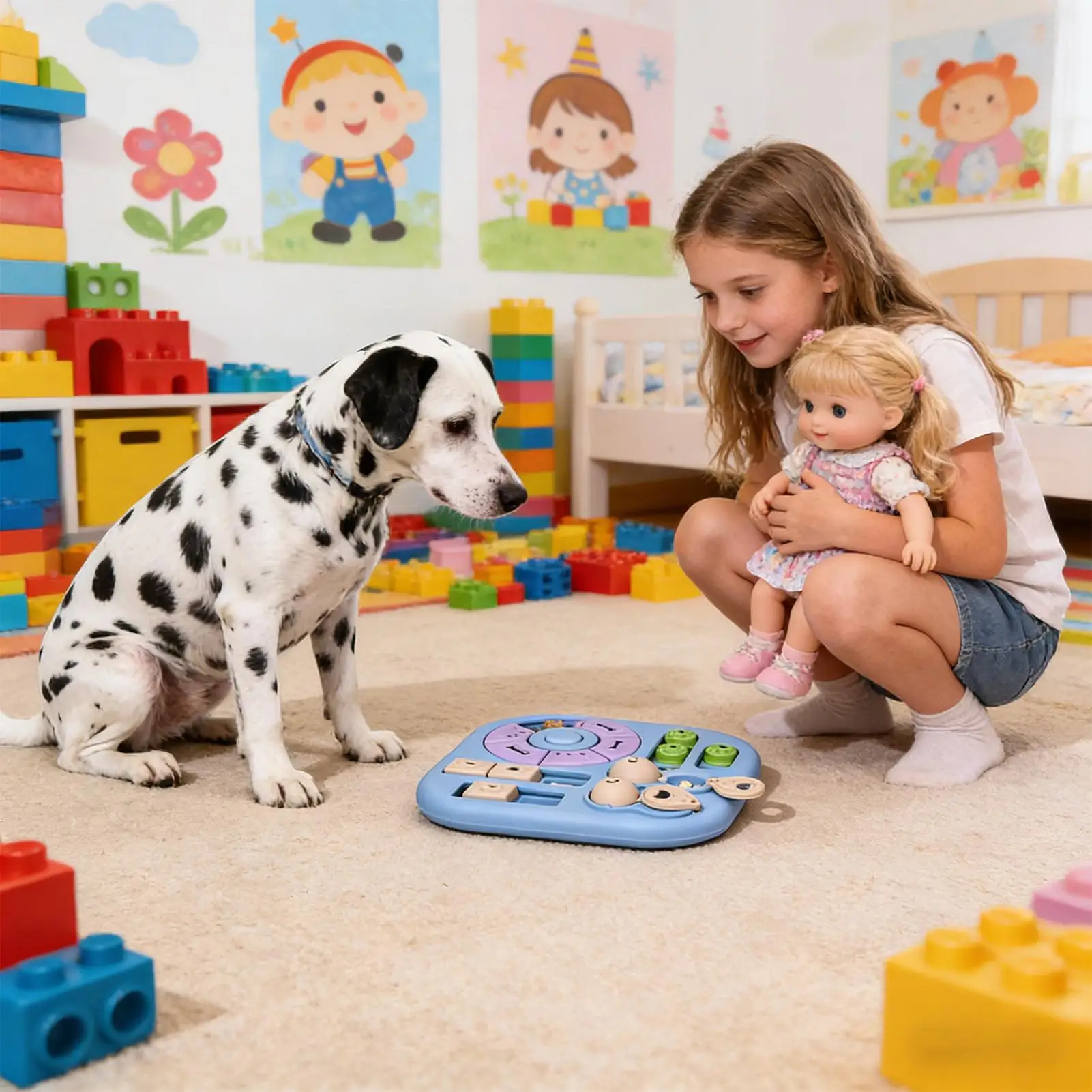 

Dog Puzzle Toy Non-Slip Interactive Slow Feeder Dog Treat Toys To Keep Them Busy For Puppy Kitten Cat Mental Stimulation Boredom