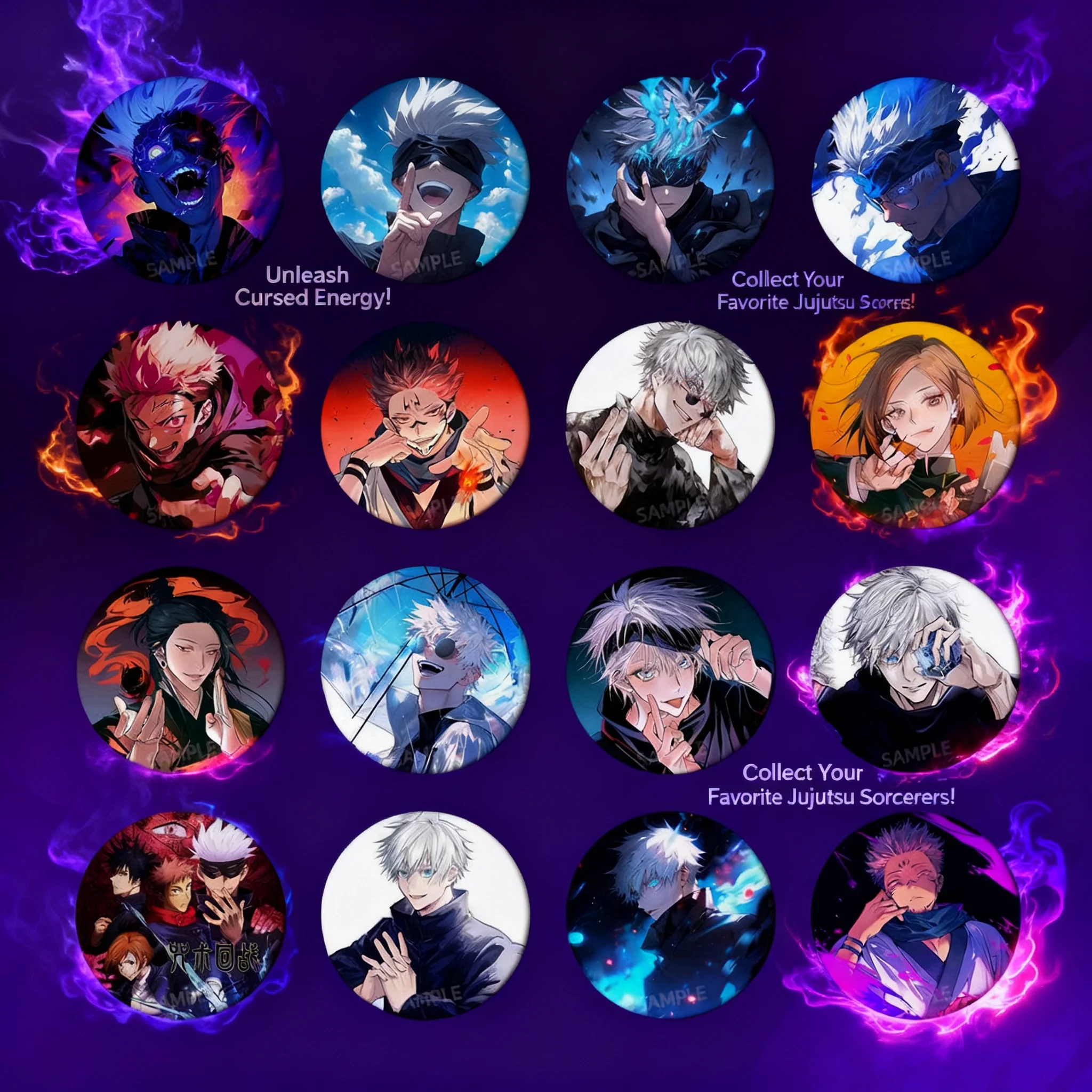 

New Jujutsu Kaisen Badge Gojo Satoru Geto Suguru Inumaki Toge Anime Pin Brooch Wholesale Merchandise Accessories Collection