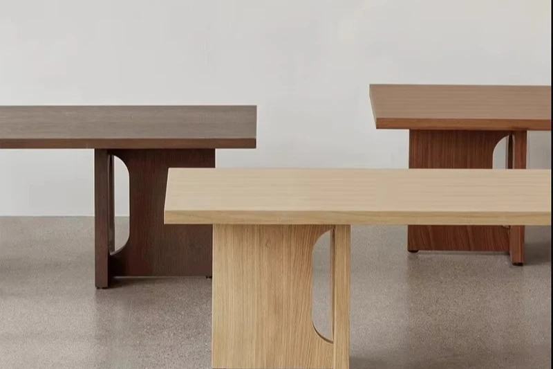 Marble coffee table Stone Chang'an Jing coffee table Antique granite desktop Solid wood dining table Natural