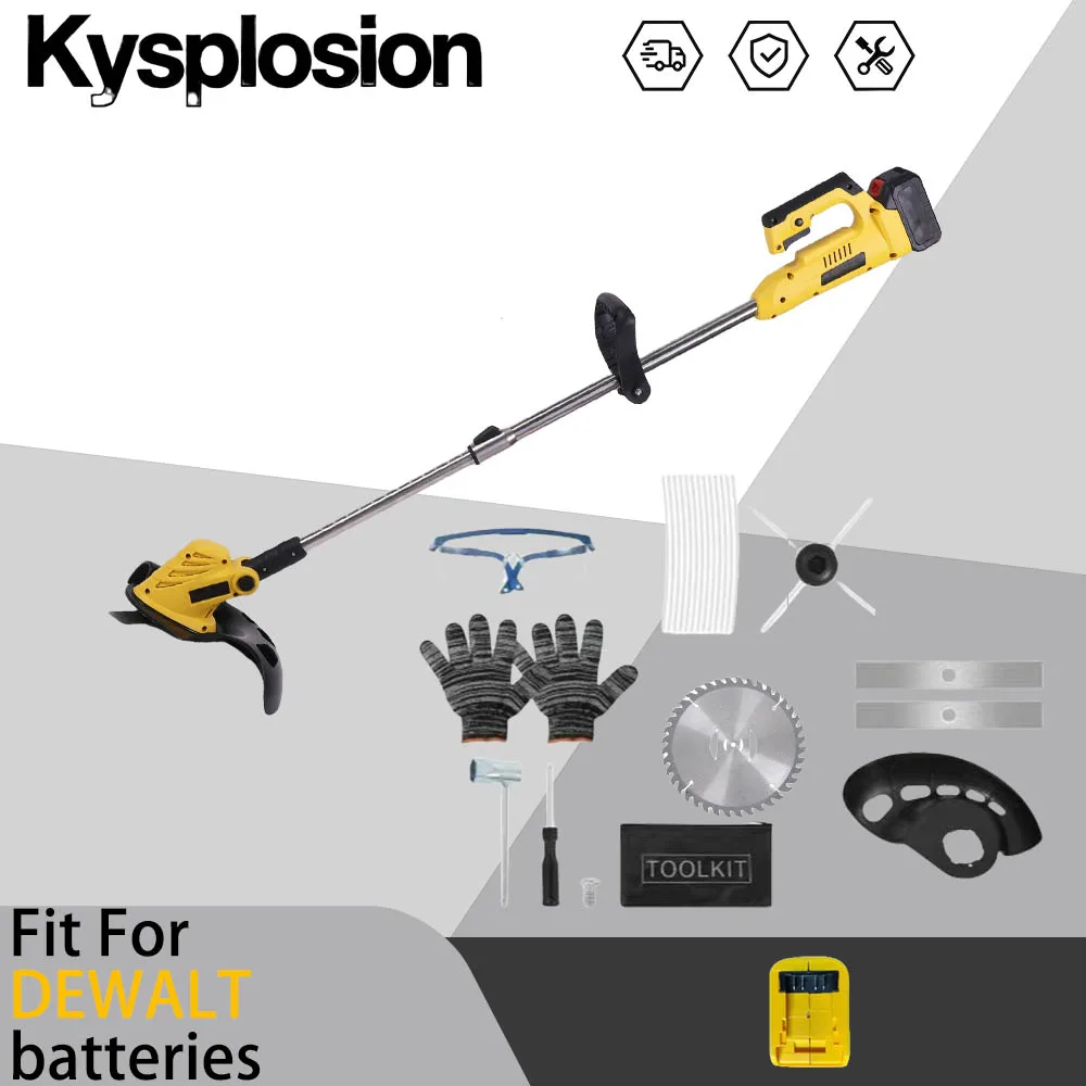 Fit for dewalt 20v Electric Brushless Motor Cordless Cutter Household Weeder Rechargeable For Garden Lawn Trimming Pruning Tools