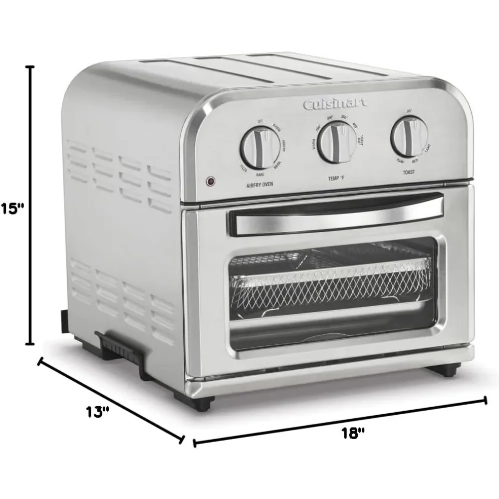 1800-Watt Motor With 6-in-1 Functions and Wide Temperature Range Air Fryer Compact Airfryer Toaster Oven Stainless Steel Fryers