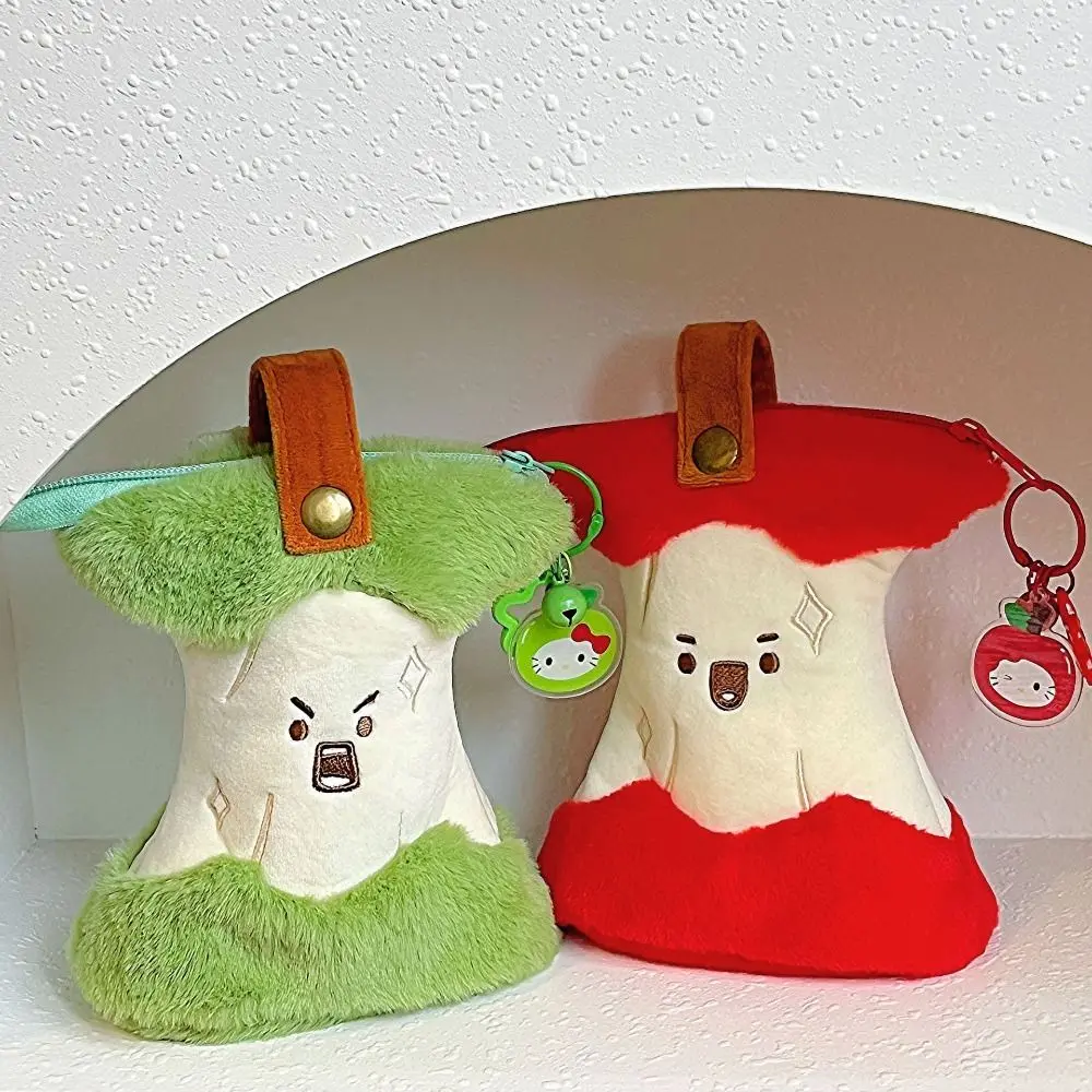 

Fruit Plush Stationery Bag Candy Color Stationery Organizer Large Pen Bag Jewelry Storage Portable Pencil Case Office Supplies