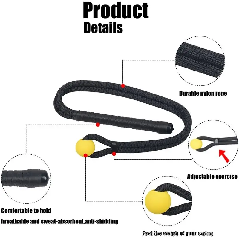 T22C Golf Swing Rope Trainer For Beginner Friendly Grip Posture Correction Rope Correction Action Swing Training Aid A