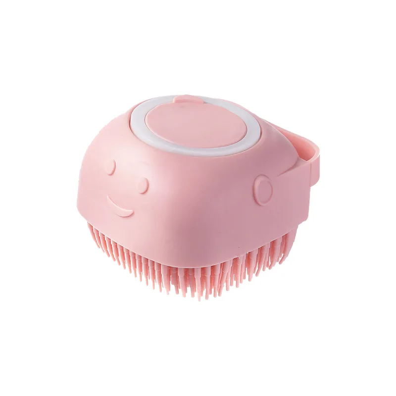 Brosse de bain en silicone souple pour animaux de compagnie, masseur, gel douche, outils de nettoyage, peigne, chien, chat, livres, fournitures de toilettage