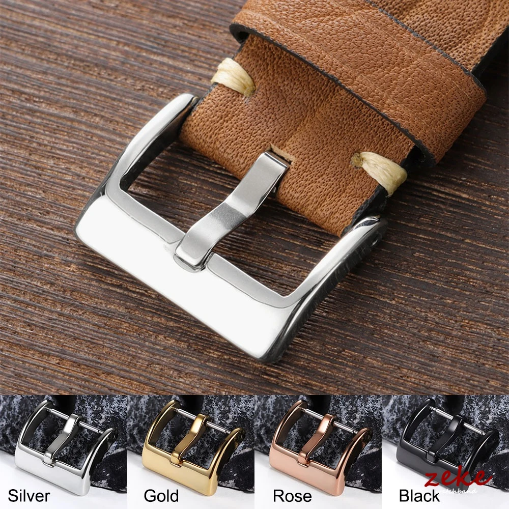 20mm 22mm Handmade Genuine Leather Watch Band Brown Black 19/21/23/24mm Strap Soft Men's Vintage Cowhide Leather Bracelet Correa