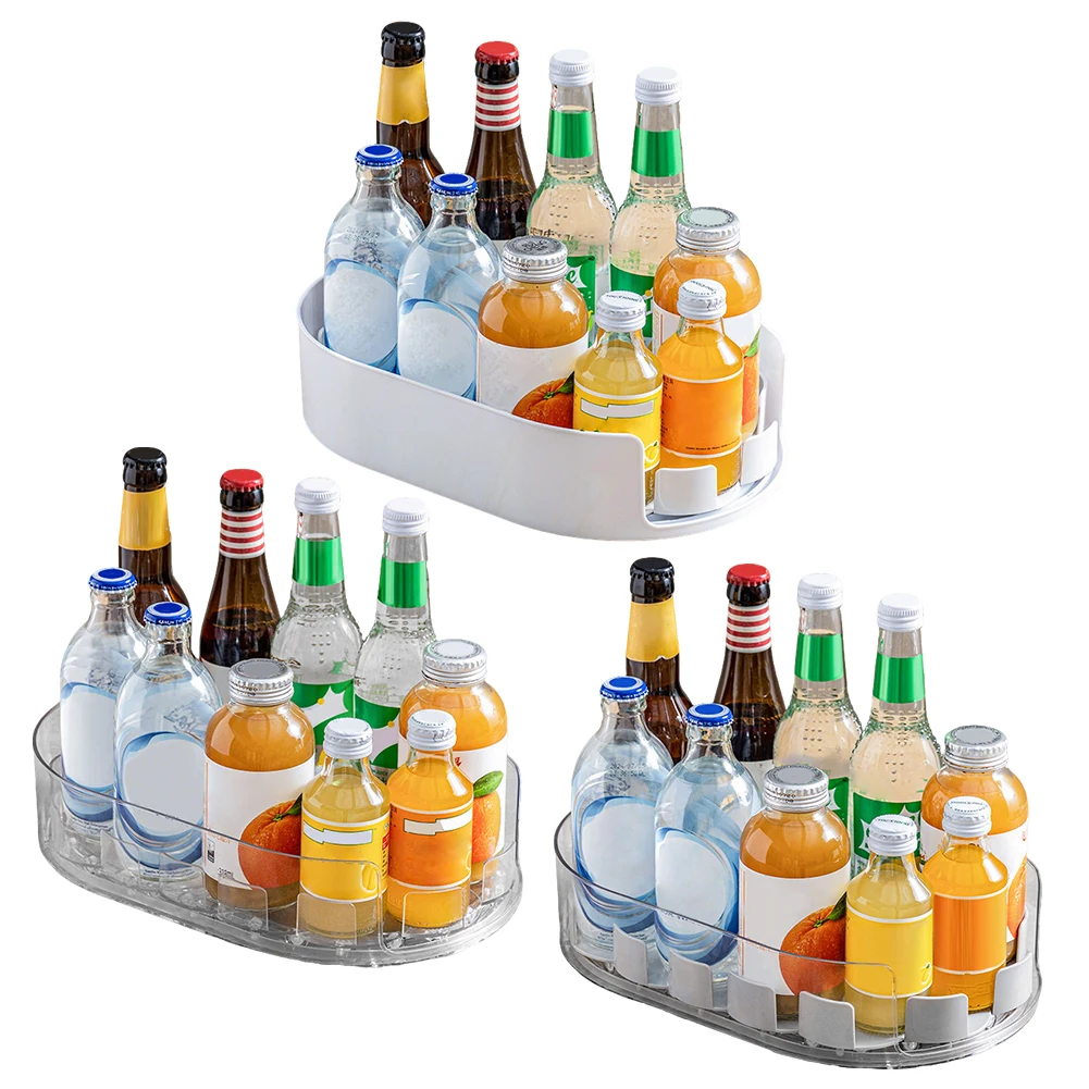 360 ° منظم القرص الدوار للثلاجة مع سعة رف تخزين توابل مشروبات المطبخ للمطبخ على سطح الطاولة #2