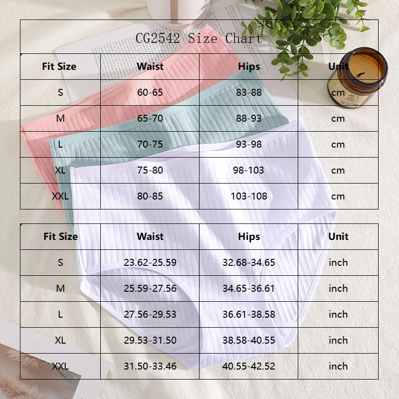 FINETOO 3 ks/lot sexy spodní prádlo 95% bavlna kalhotky plus size stripsy dámské spodní prádlo pohodlné kalhotky - náhled 6