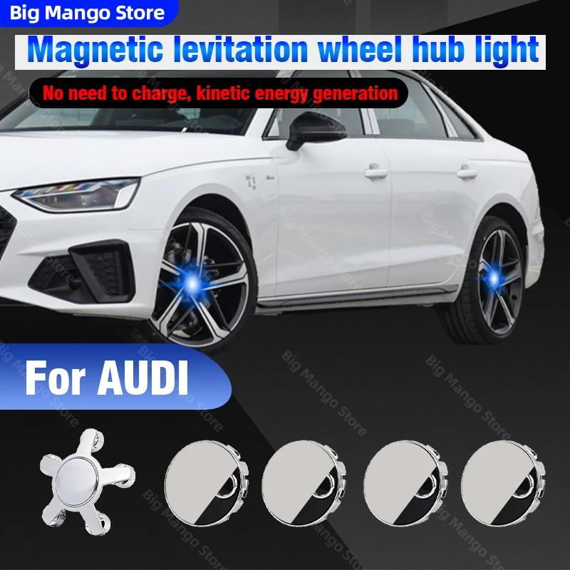 Hub light Car Floating Illumination Wheel Caps LED Light Center Cover Lighting Cap For Audi A3 A4 A5 A6 A7 A8 S4 S6 Q2 Q3 Q5 Q7