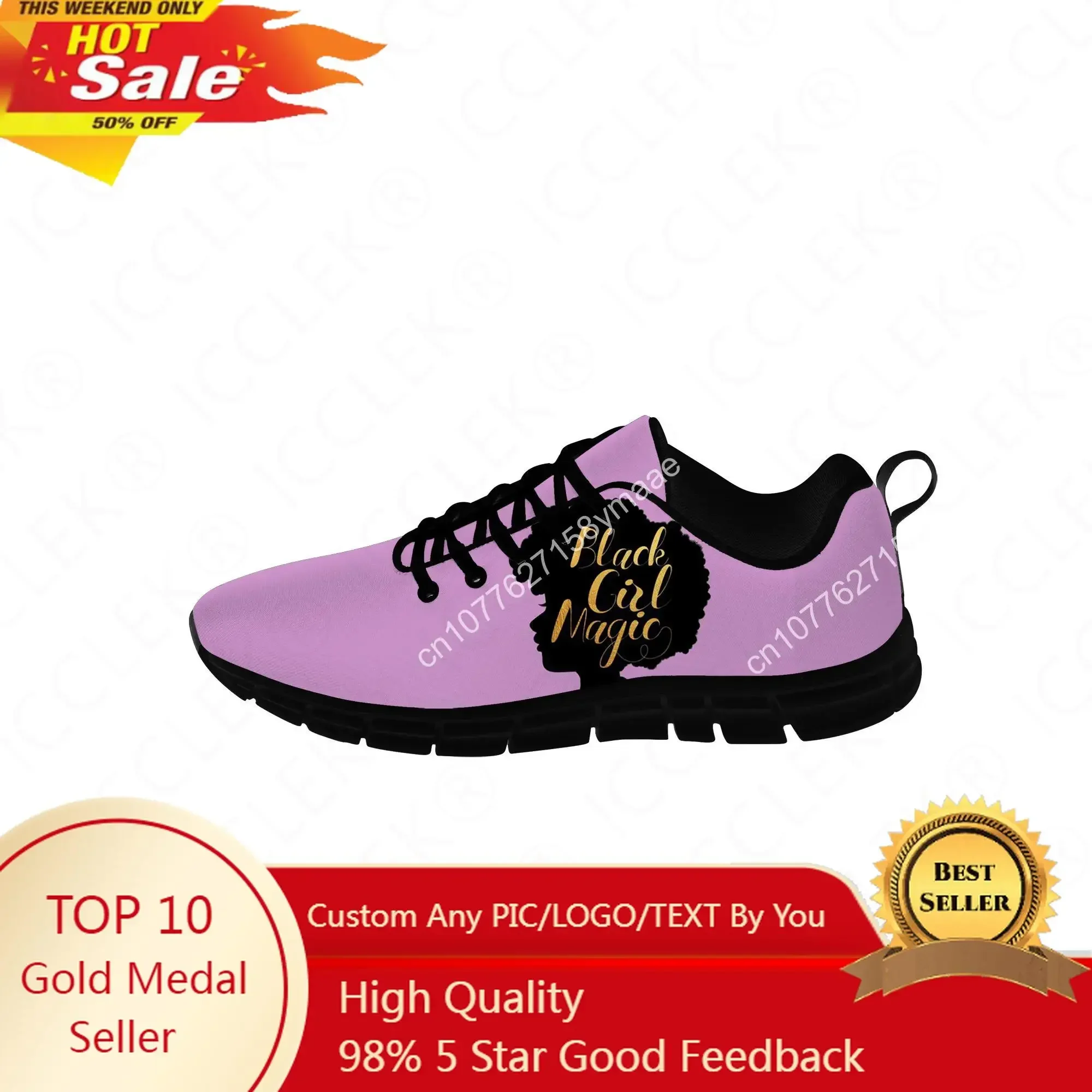 Black Girl Magic Low Top Sneakers Mens Womens Teenager Casual Shoes Canvas Running Cloth Shoes Cosplay 3D Print Lightweight shoe