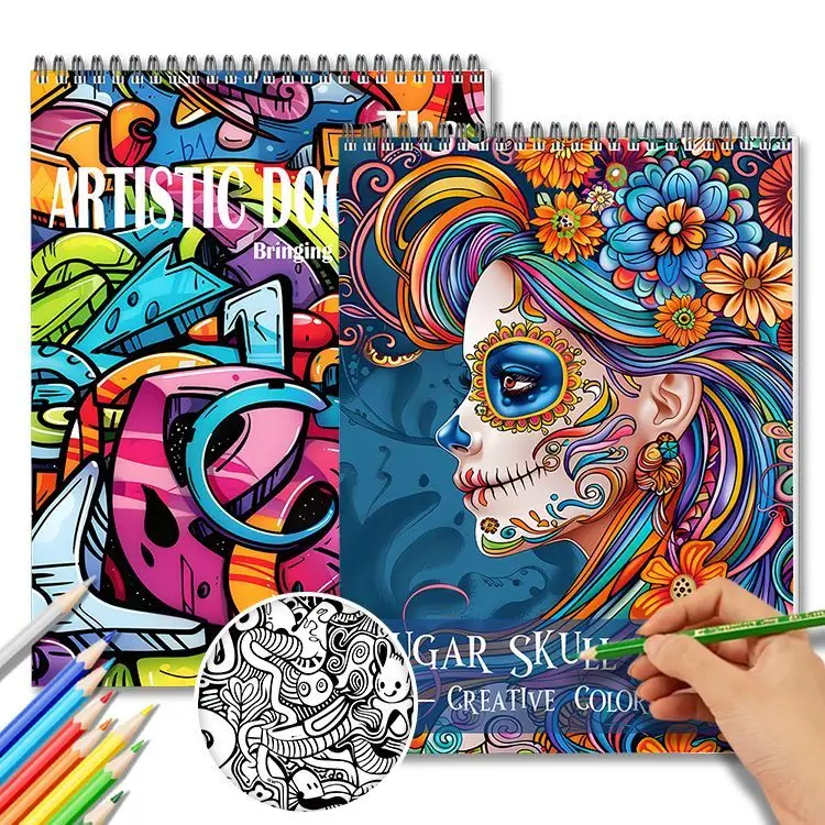 

Живопись Раскраска Личность Взрослый Абстрактный Английский Творческий Раскраска Doodle DIY Декомпрессионная Раскраска Цветная