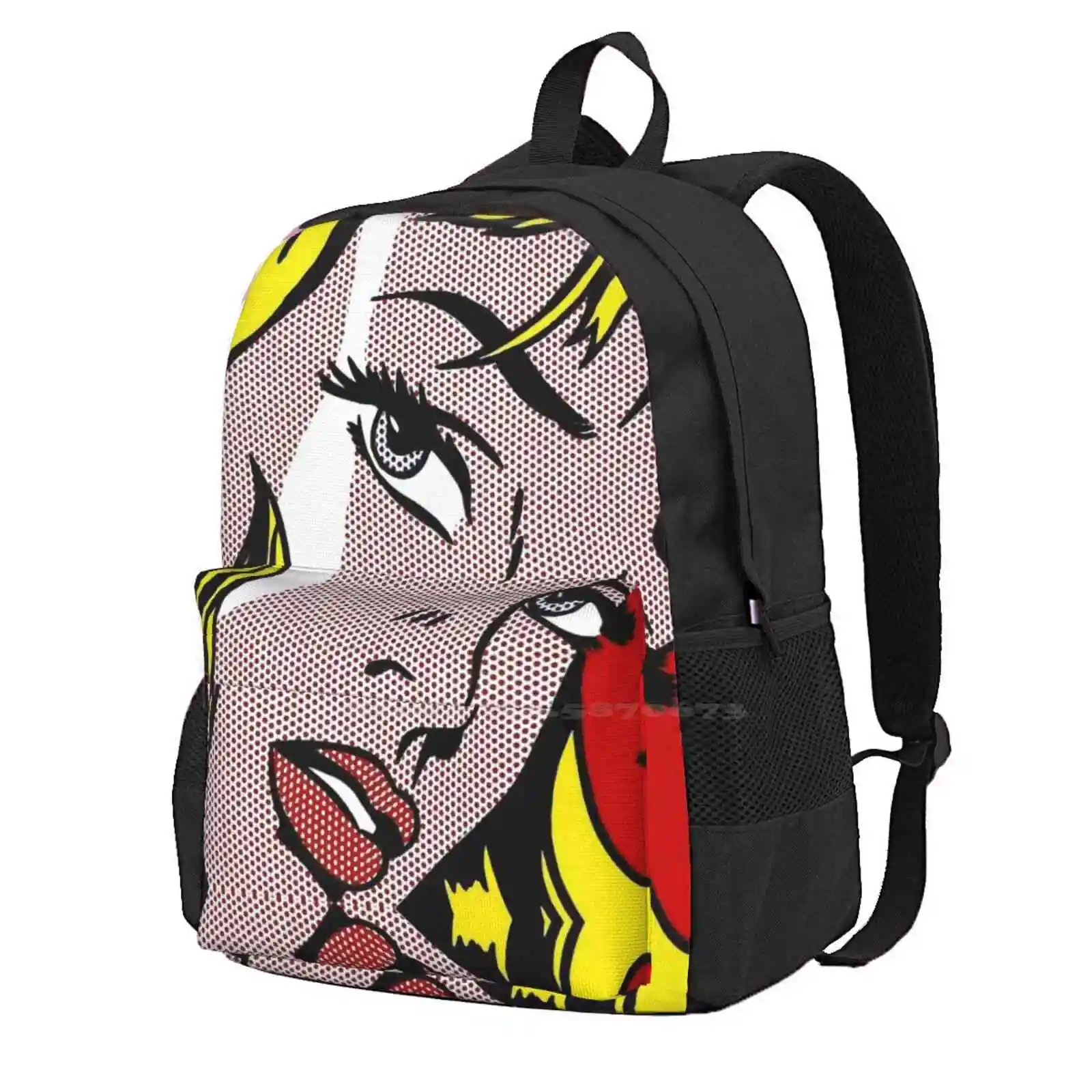 Roy Lichtenstein seni, seni Pop, estetika, tas sekolah Grafis ransel kapasitas besar Laptop 15 inci seni Pop estetika Roy