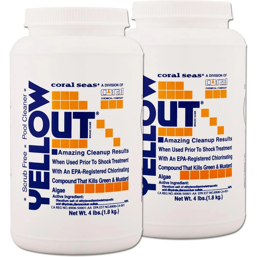 Yellow Out Swimming Pool Chlorine Shock Enhancing Treatment - 2 x 4 Pounds