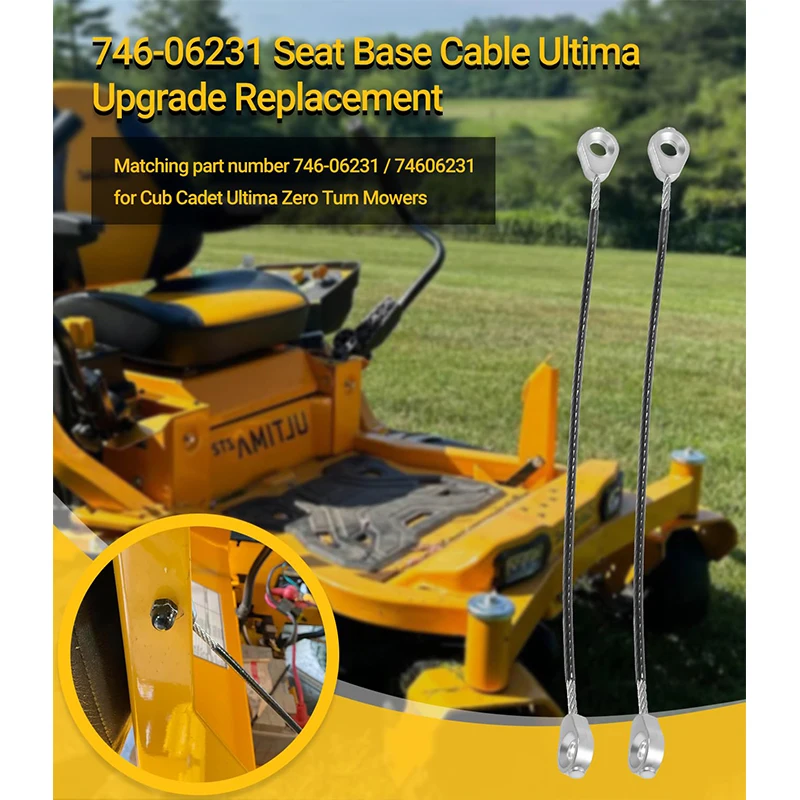 746-06231 Seat Base Cable Ultima Replacement for Cub Cadet Zero Turn Mower ZT1-42E ZT2-50 ZT2-54 ZT2-60 ZT3-60