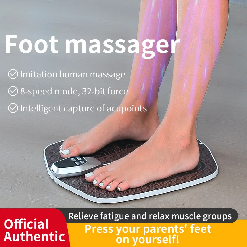 ใหม่ EMS เสื่อนวดเท้าเครื่องบําบัดเท้า Pulse Foot Therapy เครื่องนวด Micro Current Foot Therapy