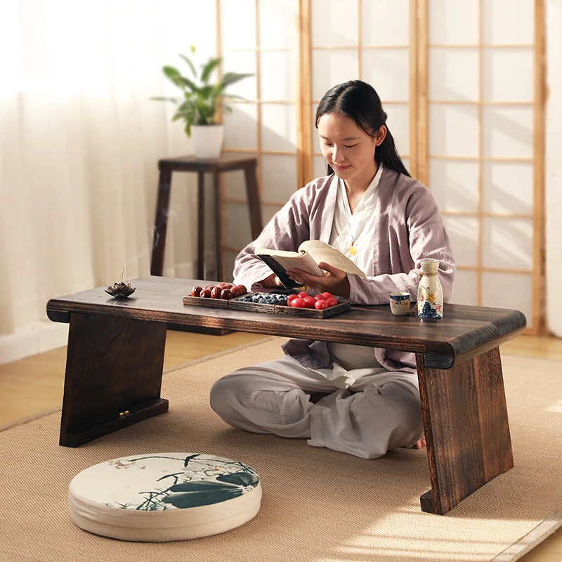 Paulownia Wood Folding Table for Guqin/Guzheng Traditional Chinese Zither Stand Low Profile Tea Meditation Table Zen Floor Desk