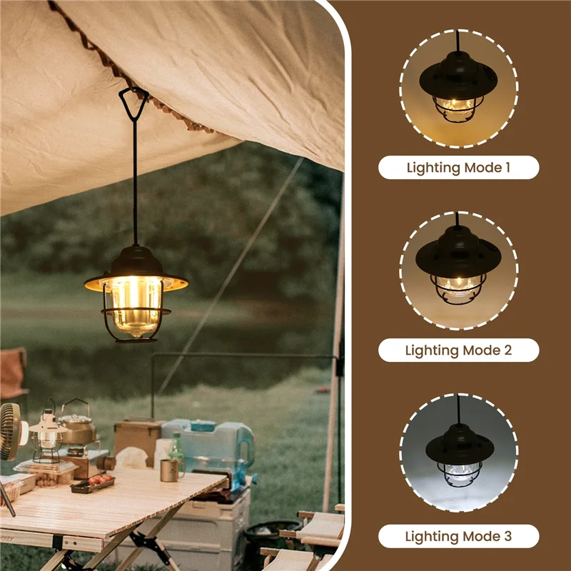 

YHOLI-Outdoor Lighting Camping Lights Tent Canopy Retro Pine Cone Camping Lights Rechargeable Hand Lights