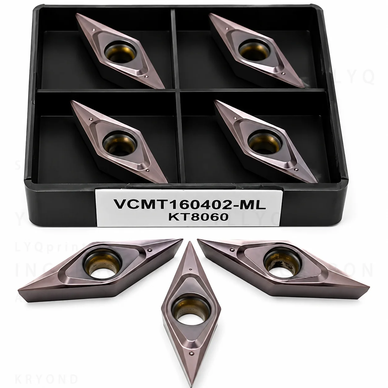 High efficiency machine tool VCMT160402 VCMT160404 VCMT160401 KT8060 CNC turning cutting tool High precision standard VCMT - view 3