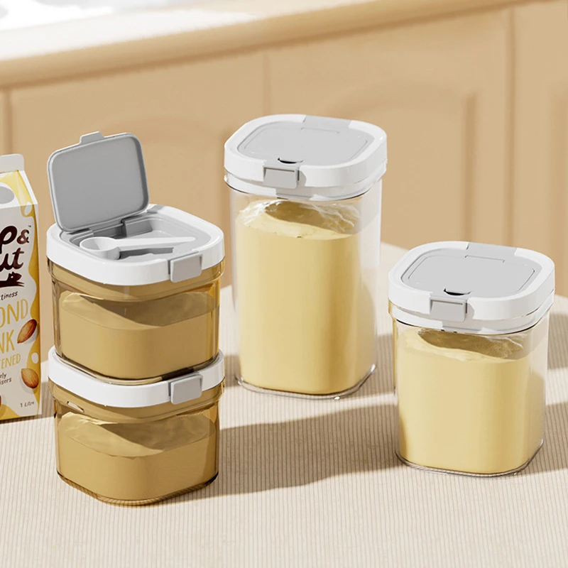 

Food grade sealed jar, milk powder storage jar, portable plastic separate milk powder box for outdoor use