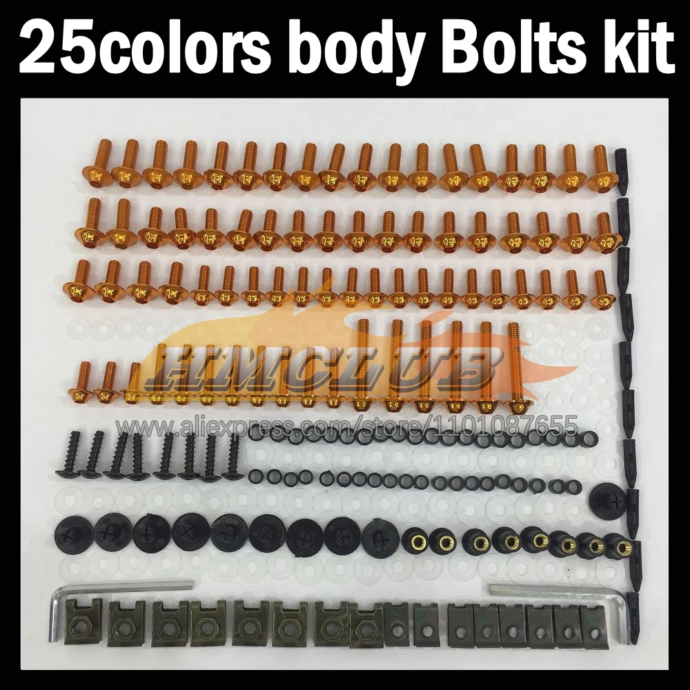 268ps Full Screws Kit Body bolt For SUZUKI KATANA GSX750F GSXF750 1998 1999 2000 01 2002 98 99 00 01 02 Fairing bolts screw NutS