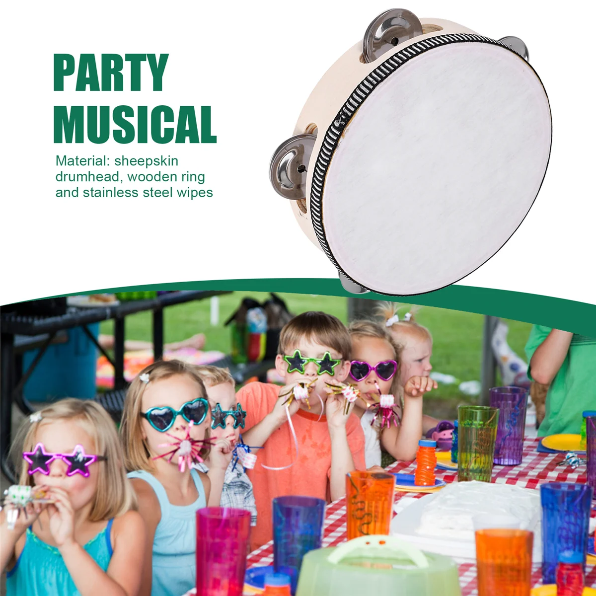 طبلة الدف الموسيقية مقاس 6 بوصات هدية قرع دائرية لحفلة KTV، ساخنة