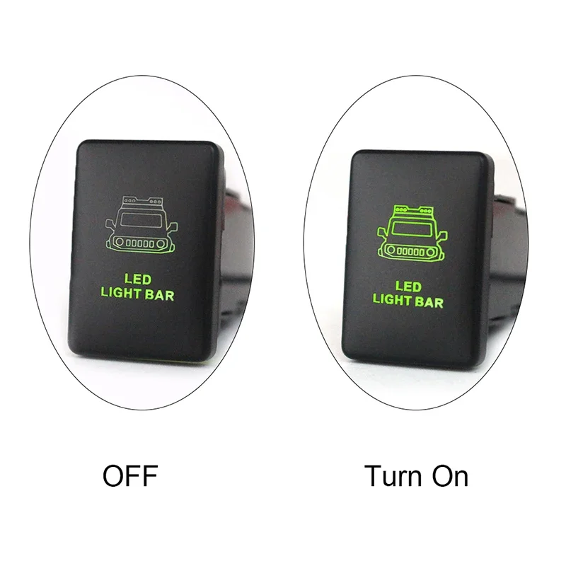 1 قطعة سيارة الأخضر/البرتقالي العلوي زر التبديل لتويوتا برادو 150 200 كروزر 2015 هايلكس #4