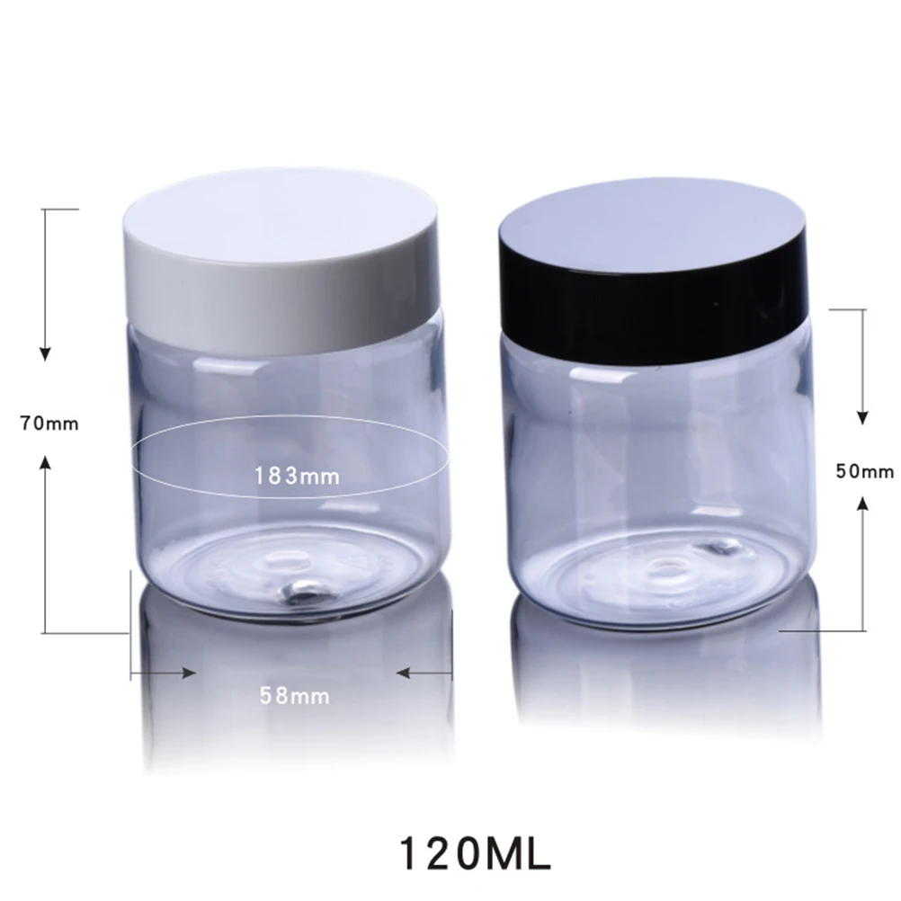 

6pcs Plastic Storage Jars Round Face Cream Travel Containers Durable Leakproof Empty Dispenser For Lotions Nail Polish