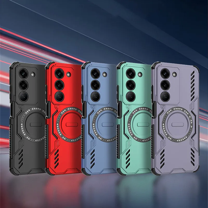 حافظة لهاتف Realme 14x 5G لهاتف Realme 14 Pro Plus 14 14x 14T 5G غطاء عالمي لتبديد الحرارة درع ممتص للصدمات لهاتف Realme 14x