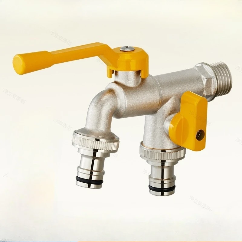 

Адаптер для садового шланга, 1/2 дюйма, разъем резервуара для воды IBC, 2-ходовой, 1-ходовой, латунный кран для орошения, сменный фитинг, шаровой кран