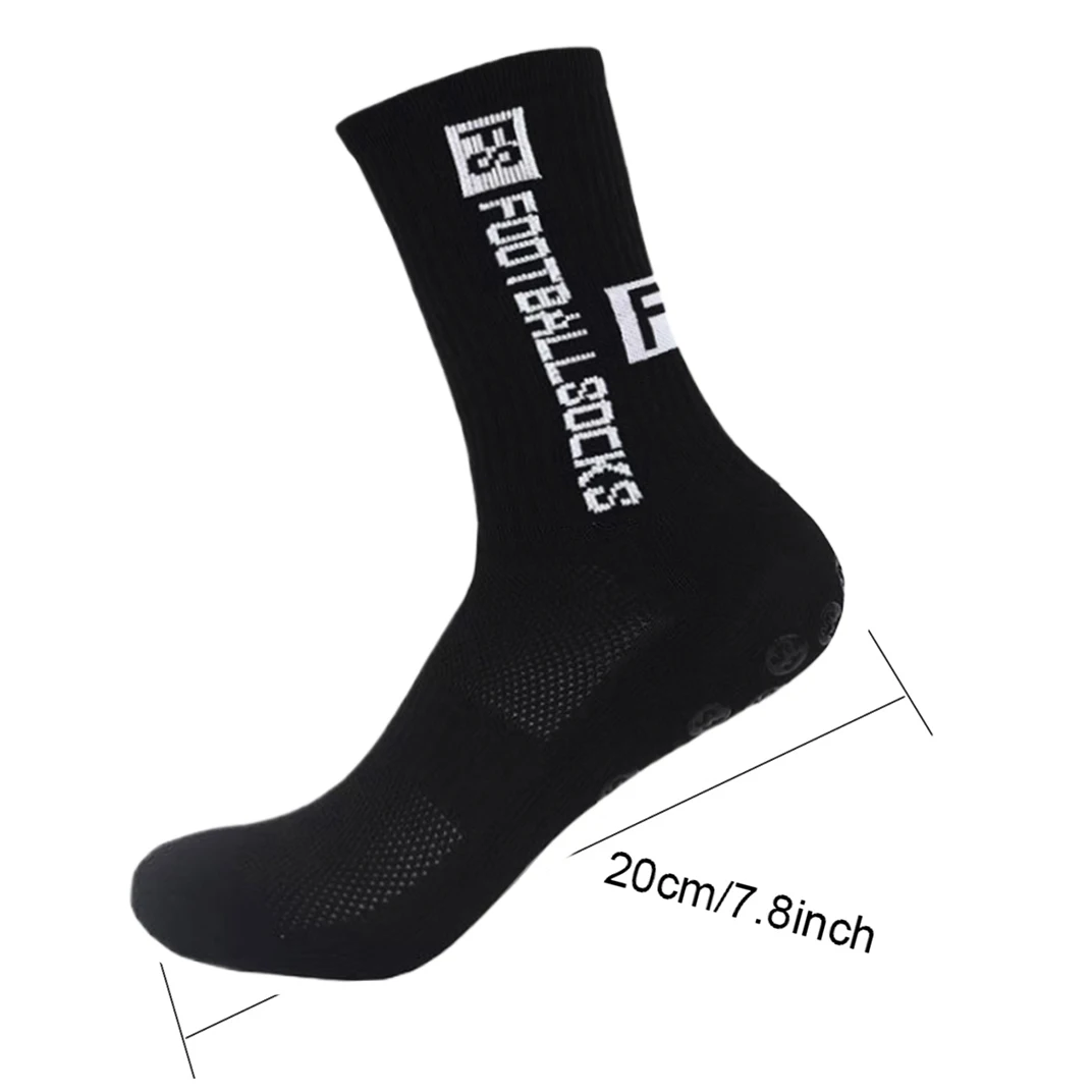 جوارب رياضية للرجال والنساء، جوارب غير قابلة للانزلاق لكرة القدم وكرة السلة والبيسبول والرجبي وكرة القدم وركوب الدراجات والمشي لمسافات طويلة والتنس
