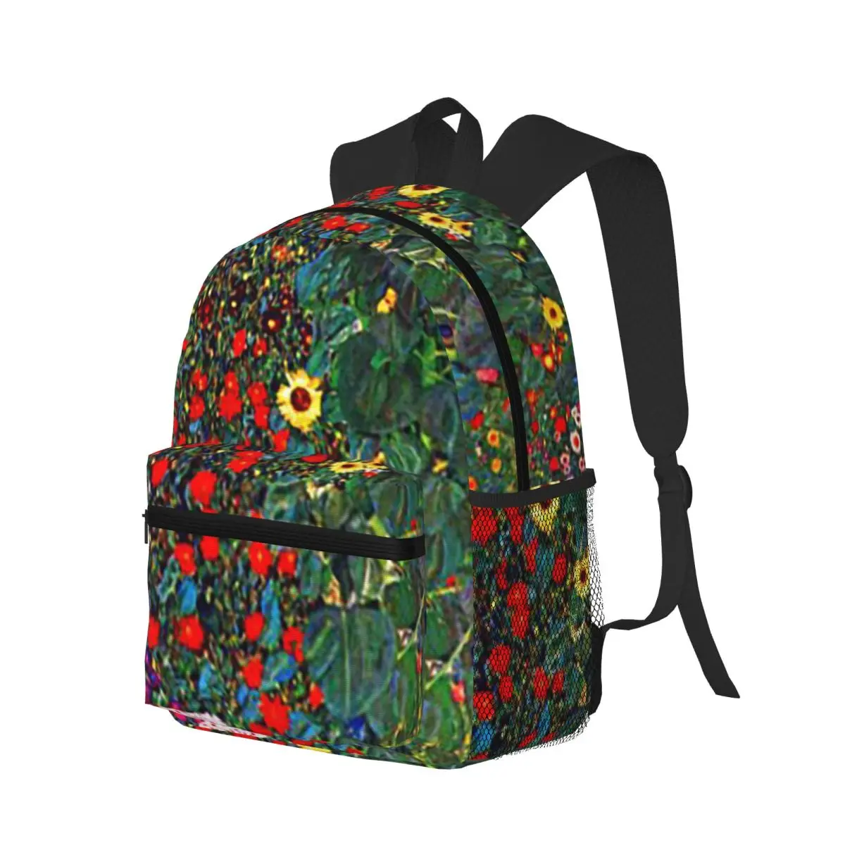 Yellow Sunflower Plant Print Oil Painting Student Backpack School Bag Hiking Travel Daypack for Men Women Bookbag Shoulder Bags