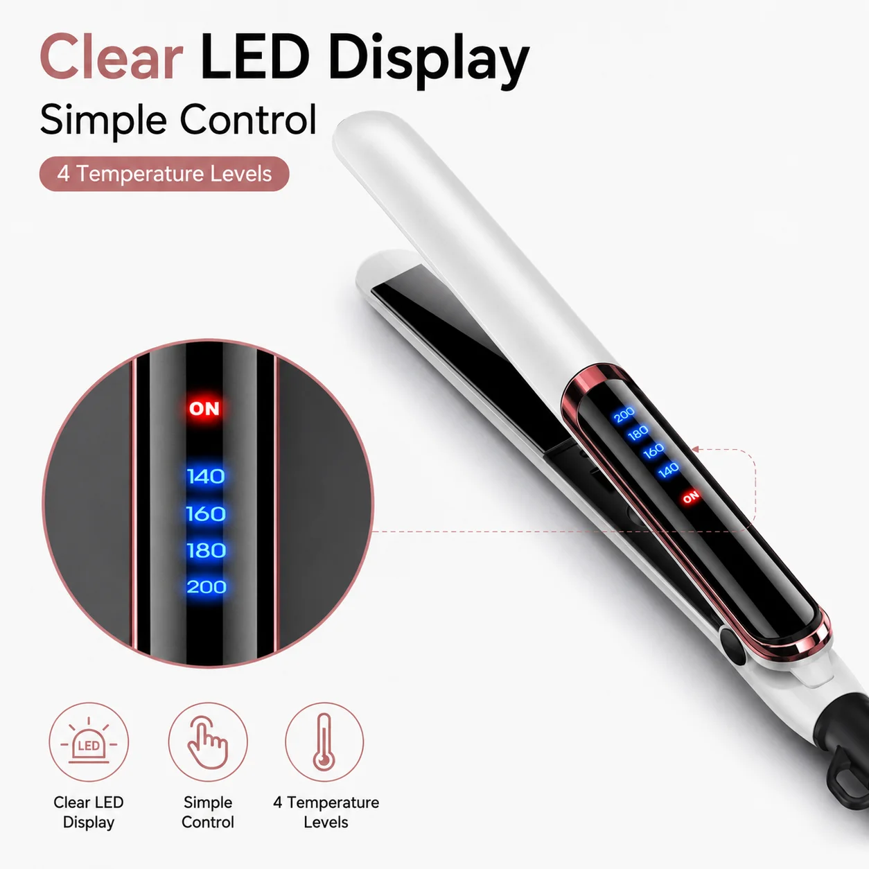Mini Hair Straightener For Bangs Curler Flat Iron Ceramic Plate Hair Styling Tool Portable Curling Iron For Women Daily Use