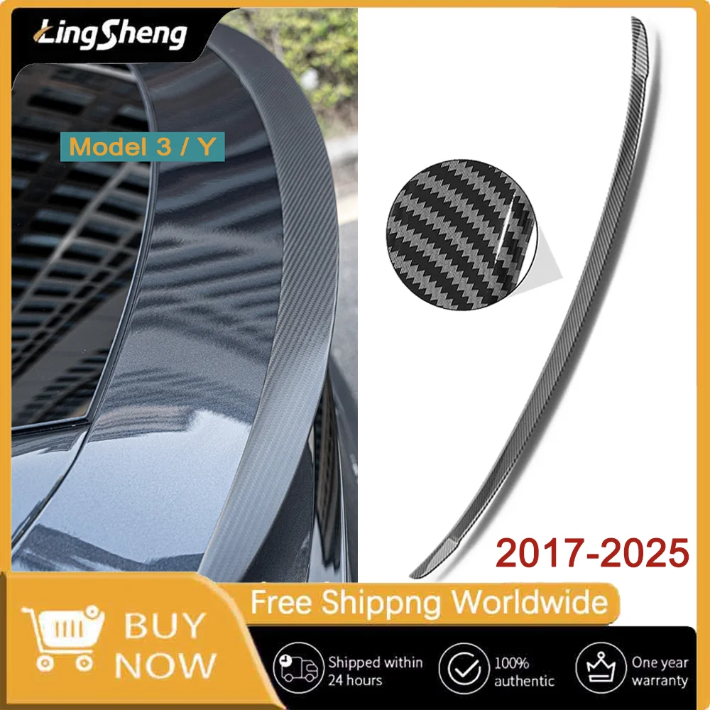 

Matte-Black ABS Rear Wing for Tesla Model Y Juniper 2021-2025&Model 3 Highland 2017-2025,Tool-Free Install,Track-Level Downforce
