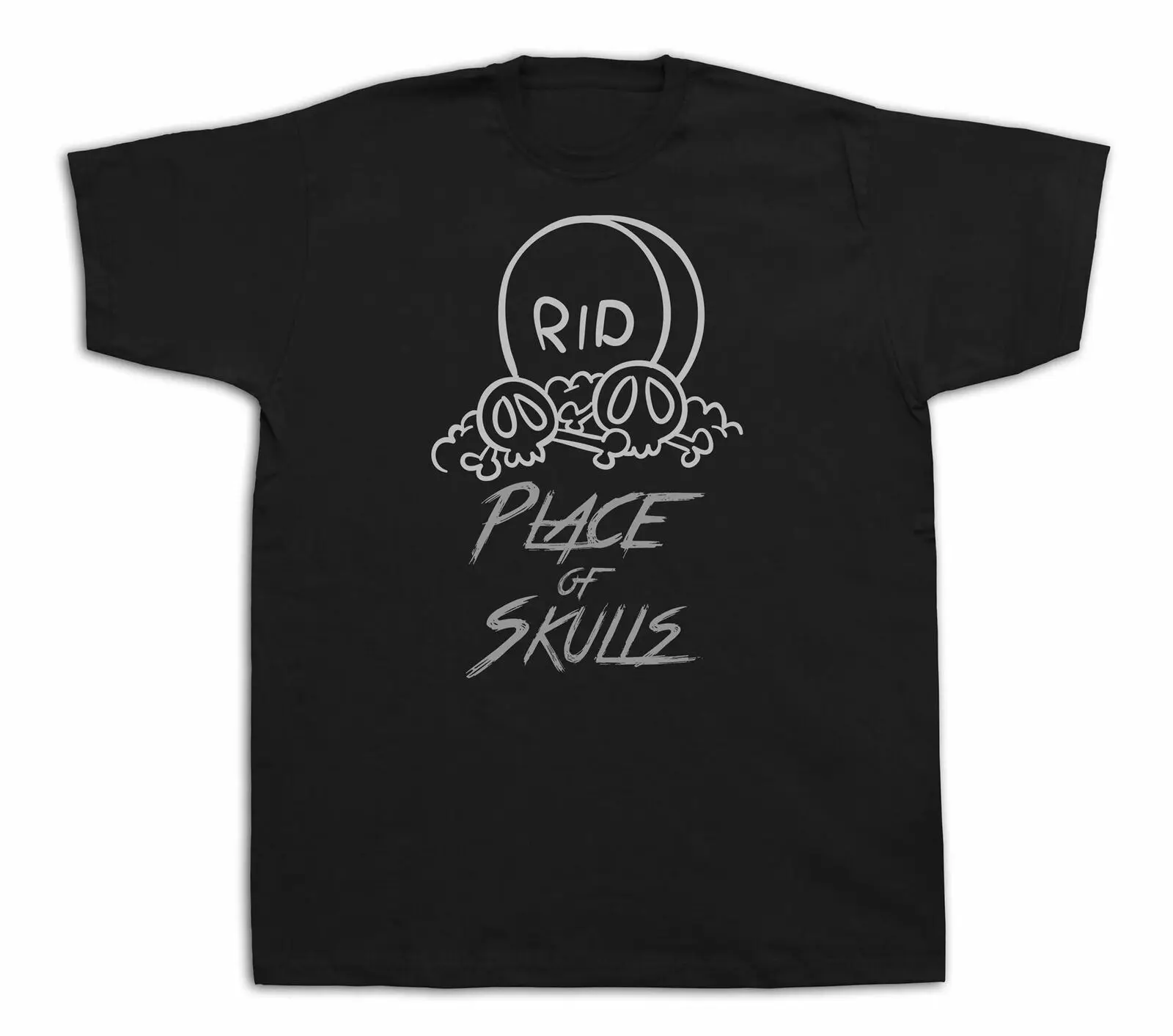 

New Mens cotton Tshirt print Place of skulls end RIP fashion graphic design