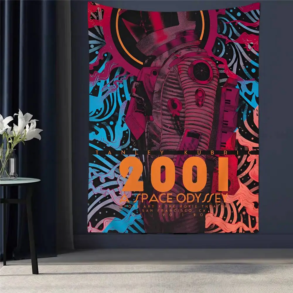 

2001 A Space Odyssey Anime Tapestry Hanging Tarot Hippie Wall Rugs Dorm Home Decor