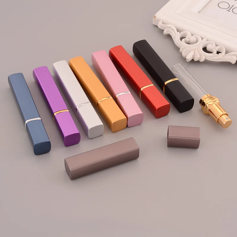

10ml 12ml Square Metal Perfume Bottle Travel Glass Spray Bottle for Perfume